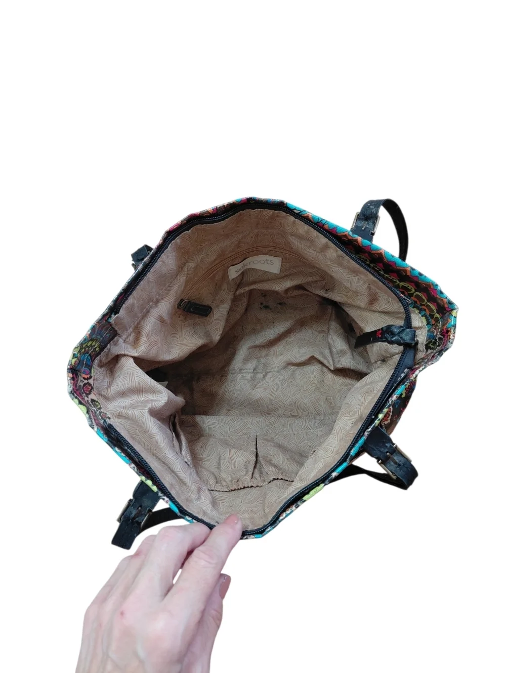 Sakroots Set Of Multicolor Boho Shoulder Bag and Matching Wallet